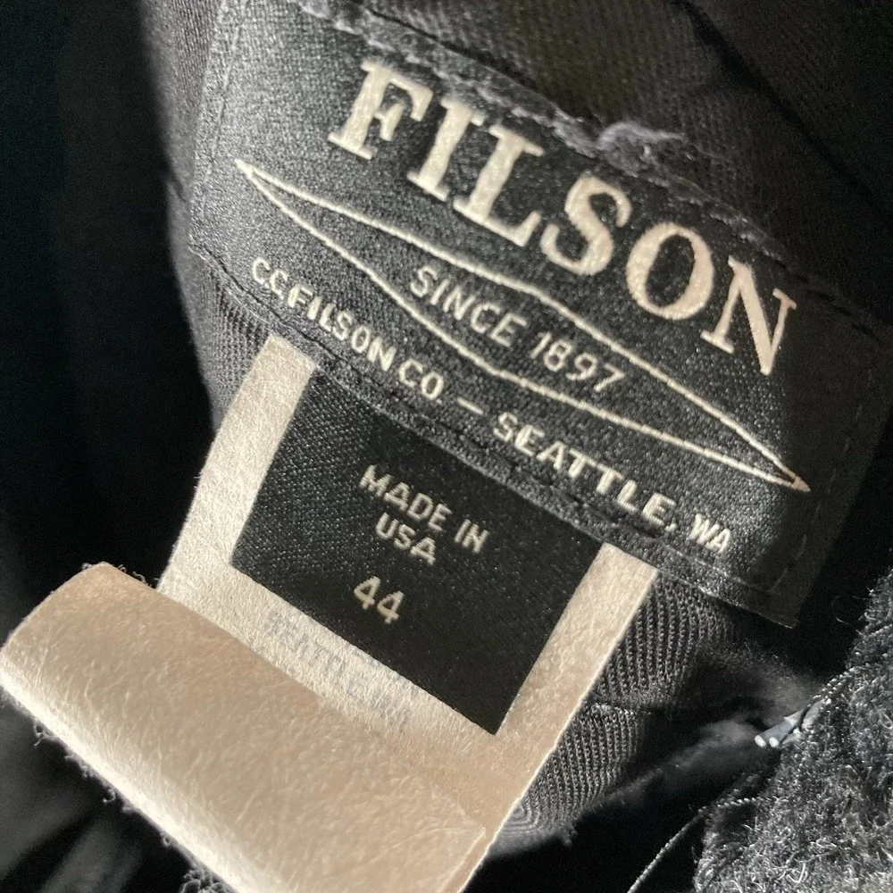 Vintage CC‎ Filson Pants Mens 44 Virgin Wool Charcoal Trouser Made In USA